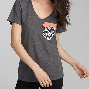 P&F panda pocket v-neck